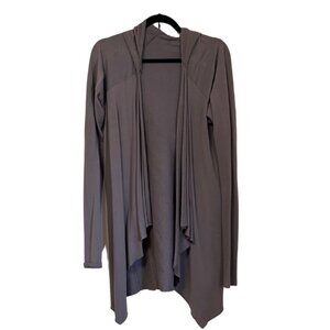 Grey Luved Clothing Lightweight, Draped-Front “Hoodie” Cardigan